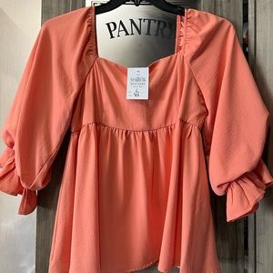 New Boutique Entro Peach Top L